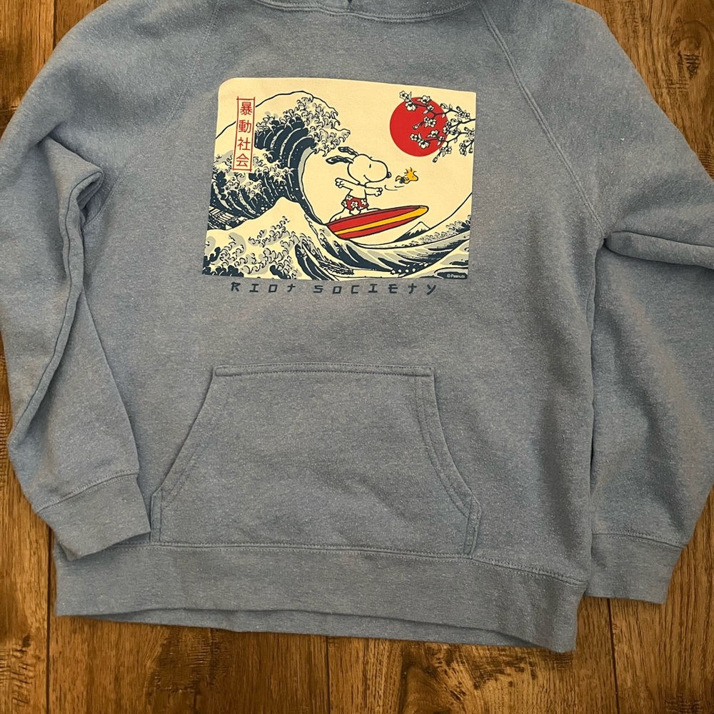 Riot Society Blue Graphic Sweatshirt